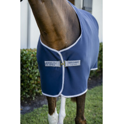 Couverture Horseware Amigo Jersey Poney Cooler Marine / gris titane / argent Bleu marine