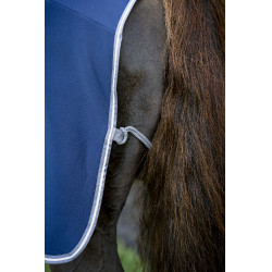 Couverture Horseware Amigo Jersey Poney Cooler Marine / gris titane / argent Bleu marine
