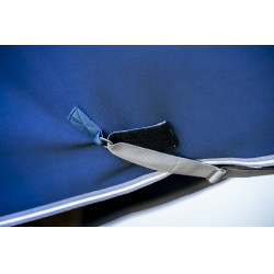 Couverture Horseware Amigo Jersey Poney Cooler Marine / gris titane / argent Bleu marine