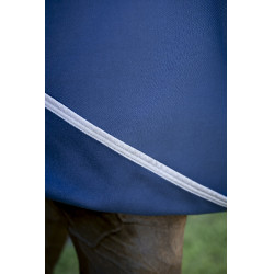Couverture Horseware Amigo Jersey Poney Cooler Marine / gris titane / argent Bleu marine