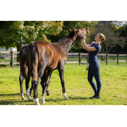 Legging HKM Juna fond 1/1 en silicone Bleu foncé