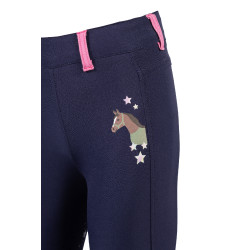 Legging HKM Pony Dream II fond 1/1 en silicone Bleu foncé