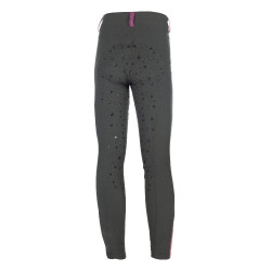 Legging HKM Pony Dream II fond 1/1 en silicone Gris vert