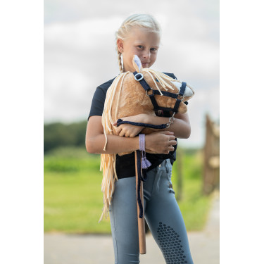 Licol et longe HKM Hobby Horsing Basic Bleu foncé