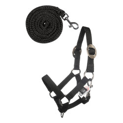 Licol et longe HKM Hobby Horsing Basic Noir