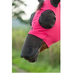 Masque anti-mouches HKM Elastic protection du naseau Magenta Rose