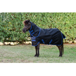 Couverture Horseware Amigo Ripstop 900D Plus Petite Turnout 200g Noir / bleu classique