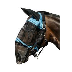 Masque anti-mouches HKM Premium protection du naseau Bleu gris