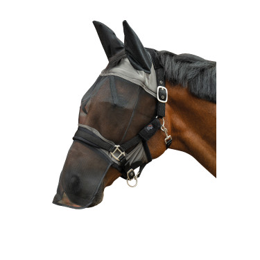 Masque anti-mouches HKM Premium protection du naseau Gris taupe