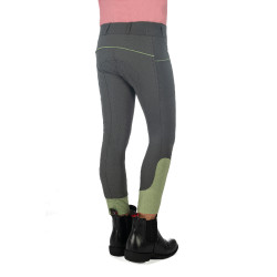 Pantalon HKM Claire fond 1/1 en silicone Gris vert