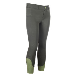 Pantalon HKM Claire fond 1/1 en silicone Gris vert