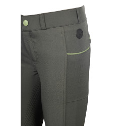 Pantalon HKM Claire fond 1/1 en silicone Gris vert