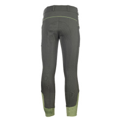 Pantalon HKM Claire fond 1/1 en silicone Gris vert