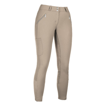 Pantalon HKM Lia taille haute fond 1/1 en Alos Beige Pantalon HKM Lia taille haute fond 1/1 en Alos Beige