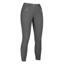 Pantalon HKM Lia taille haute fond 1/1 en Alos Gris Pantalon HKM Lia taille haute fond 1/1 en Alos Gris