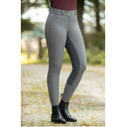 Pantalon HKM Lia taille haute fond 1/1 en Alos Gris Pantalon HKM Lia taille haute fond 1/1 en Alos Gris