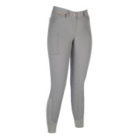 Pantalon HKM Rosegold Sparkle Style 1/1 en silicone Gris / or rose