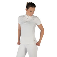 Polo de concours HKM Skadi manches courtes femme Blanc