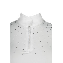 Polo de concours HKM Skadi manches courtes femme Blanc