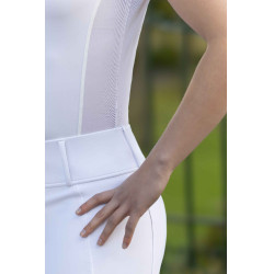 Polo de concours HKM Skadi manches courtes femme Blanc