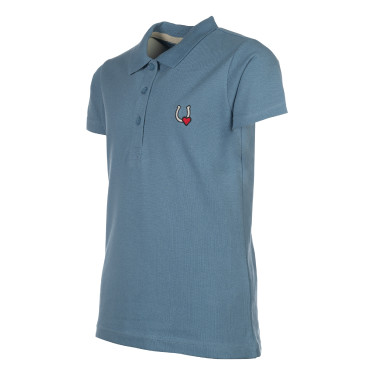 Polo HKM Claire Bleu gris