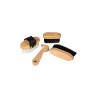 Set de pansage HKM en bois Hobby Horsing Naturel