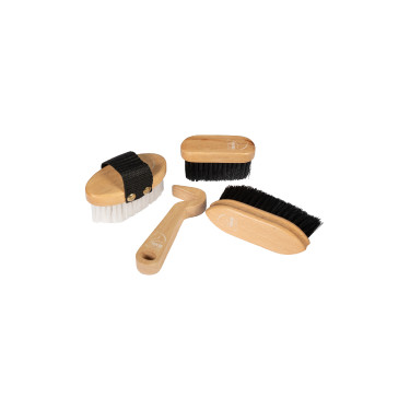 Set de pansage HKM en bois Hobby Horsing Set de pansage HKM en bois Hobby Horsing