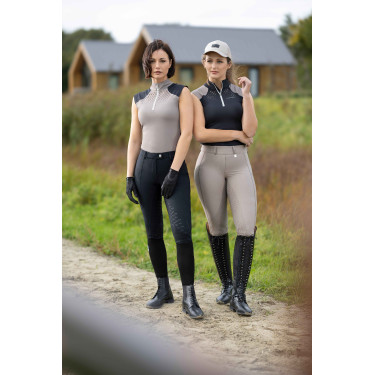 Top fonctionnel HKM Amalfi Noir / taupe Top fonctionnel HKM Amalfi Noir / taupe