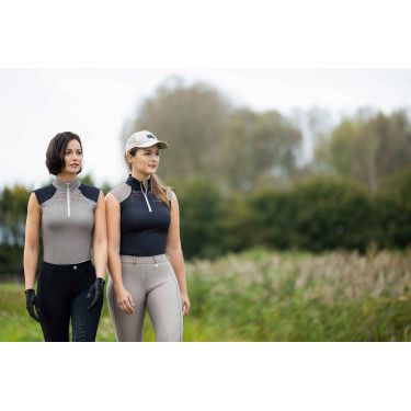 Top fonctionnel HKM Amalfi Noir / taupe Top fonctionnel HKM Amalfi Noir / taupe