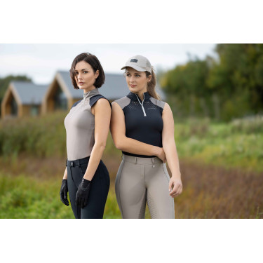 Top fonctionnel HKM Amalfi Noir / taupe Top fonctionnel HKM Amalfi Noir / taupe