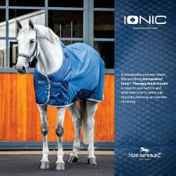 Couverture Horseware Ionic Therapy Mesh Cooler Bleu imperial / argent / marine Couverture Horseware Ionic Therapy Mesh Cooler Bleu imperial / argent / marine