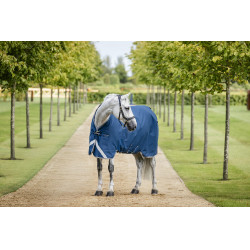 Couverture Horseware Ionic Therapy Turnout 100g Bleu imperial / argent / marine