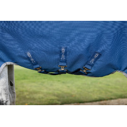 Couverture Horseware Ionic Therapy Turnout 100g Bleu imperial / argent / marine