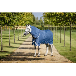 Couverture Horseware Ionic Therapy Turnout 100g Bleu imperial / argent / marine