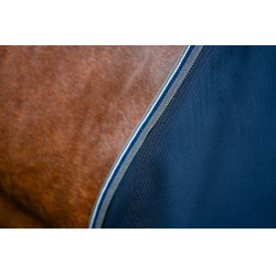 Couverture Horseware Rambo 1680D Turnout 100g Marine / orage / gris argent Bleu marine