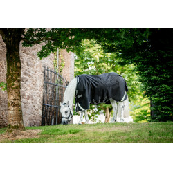 Couverture Horseware Rambo 1680D Turnout 100g Noir / orage / gris argent Couverture Horseware Rambo 1680D Turnout 100g Noir / orage / gris argent