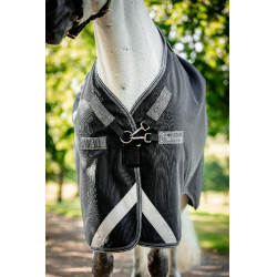 Couverture Horseware Rambo 1680D Turnout 50g Noir / orage / gris argent