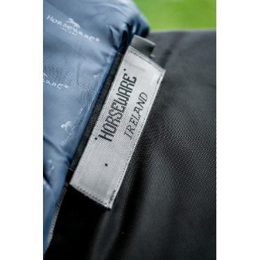 Couverture Horseware Rambo 1680D Turnout Plus 100g Noir / orage / gris argent