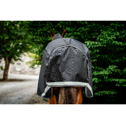 Couverture Horseware Rambo 1680D Turnout Plus 100g Noir / orage / gris argent