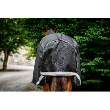 Couverture Horseware Rambo 1680D Turnout Plus 100g Noir / orage / gris argent