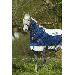 Couverture Horseware Rambo Summer Series V-Front Marine / gris Bleu