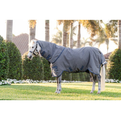 Couverture Horseware Rhino Hexstop Plus Poney Turnout 250g VL Gris / indigo / marine Couverture Horseware Rhino Hexstop Plus Poney Turnout 250g VL Gris / indigo / marine