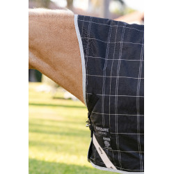 Couverture Horseware Rhino Wug Poney Turnout 250g VL Noir / carreaux blanc gris