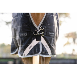 Couverture Horseware Rhino Wug Poney Turnout 250g VL Noir / carreaux blanc gris
