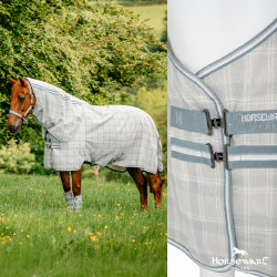 Couvre-cou anti-mouches Horseware Newmarket Charbon de bois witney Gris