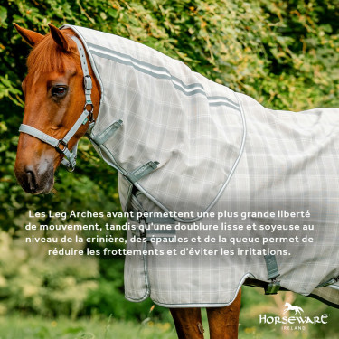 Couvre-cou anti-mouches Horseware Newmarket Charbon de bois witney Gris