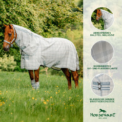 Couvre-cou anti-mouches Horseware Newmarket Charbon de bois witney Gris