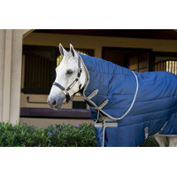 Couvre-cou d'écurie Horseware Amigo Ripstop Insulator 100g Marine / gris titanium