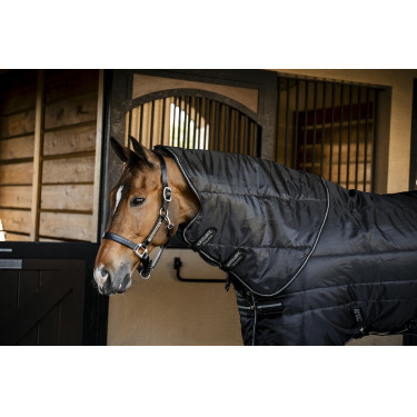 Couvre-cou d'écurie Horseware Amigo Ripstop Insulator 200g Noir / noir / argent