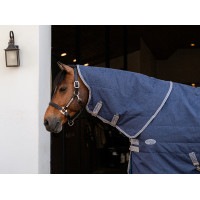 Couvre-cou d'écurie Horseware Rhino 100g Noir / gris titane / bleu classique Couvre-cou d'écurie Horseware Rhino 100g Noir / gris titane / bleu classique